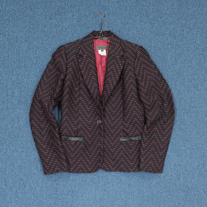 르코뱅 / Made in italy  Les copain leather mix pattern blazer