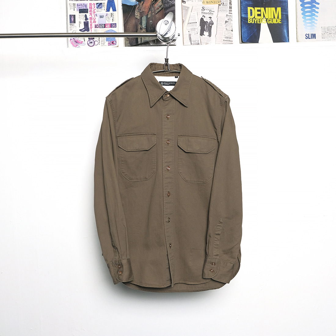 유나이티드 애로우즈 / Made in japan  B&amp;Y united arrows linen mix combat style shirt