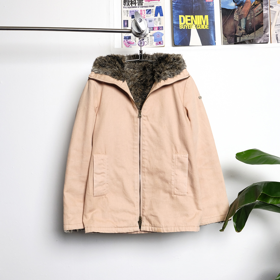 베이피 / Made in japan  Bapy by Bape fur lined warm jacket