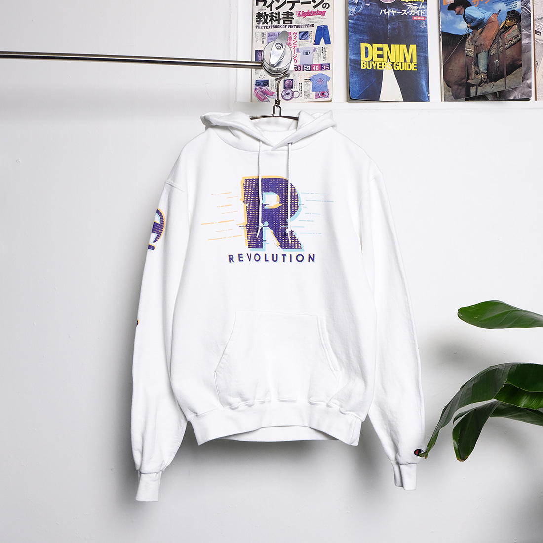 챔피언  Champion revolution print hoodie